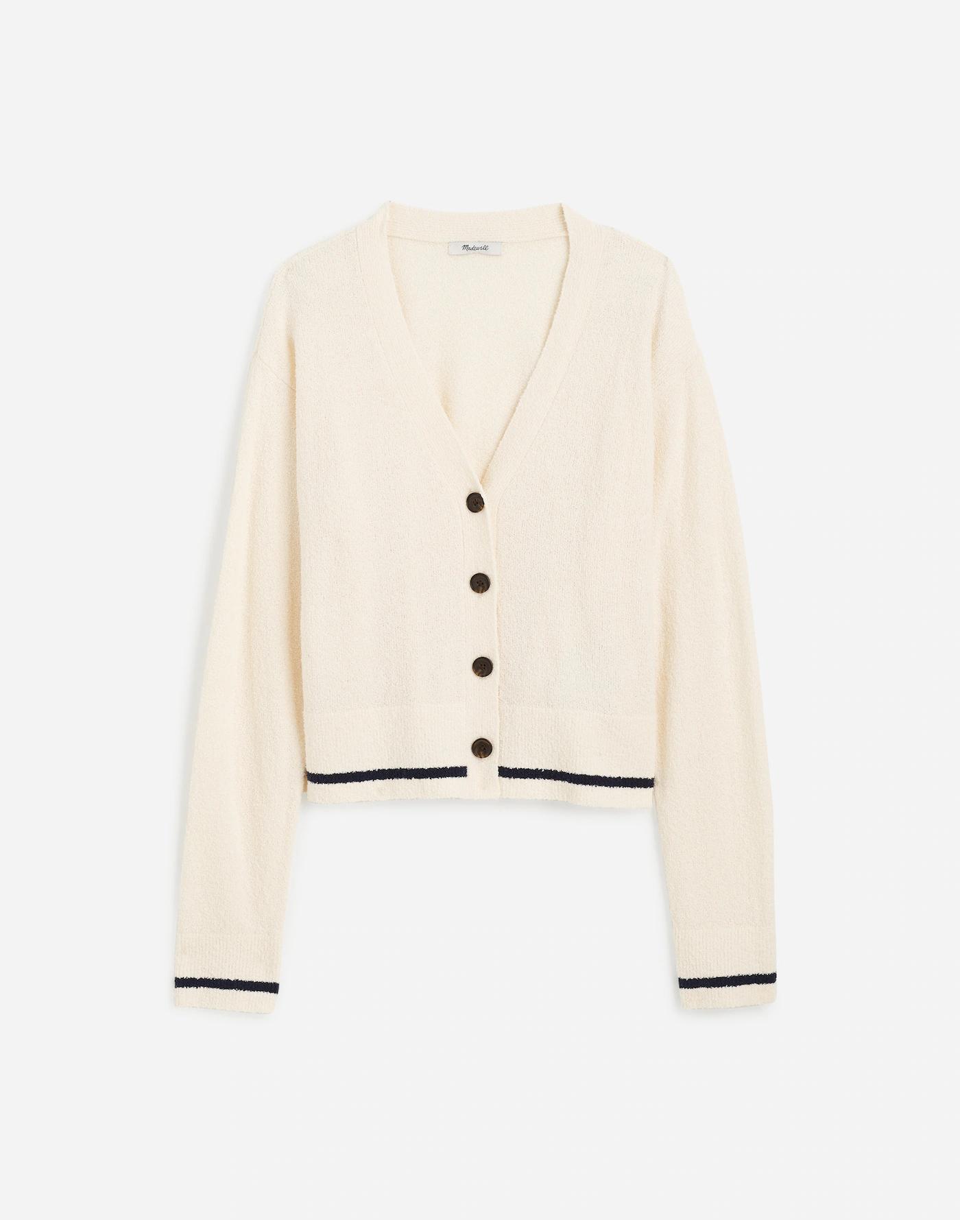 Bouclé-Knit Cardigan Product Image