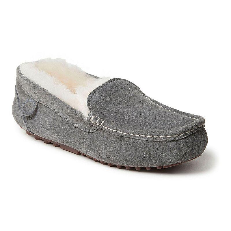 Fireside By Dearfoams Mel Wool-Lined Womens Moccasin Slippers Product Image