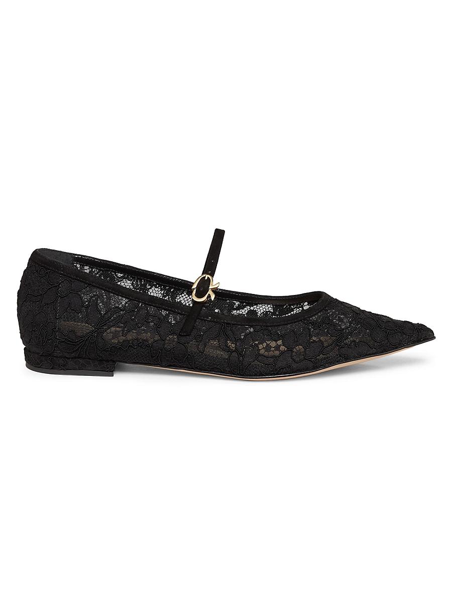 Womens Claudia Lace Ballerina Flats Product Image