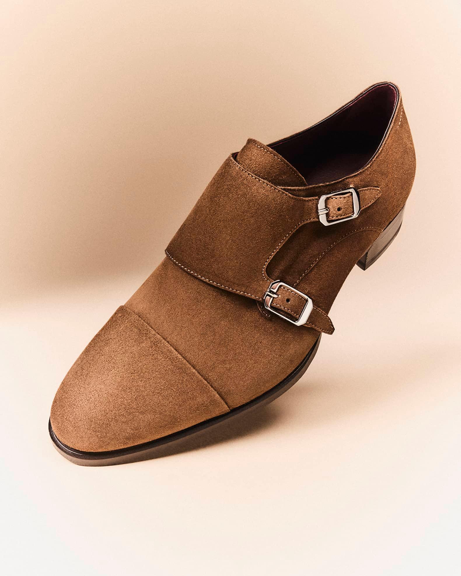 Men's York Suede Double-Monk Strap Loafers Product Image