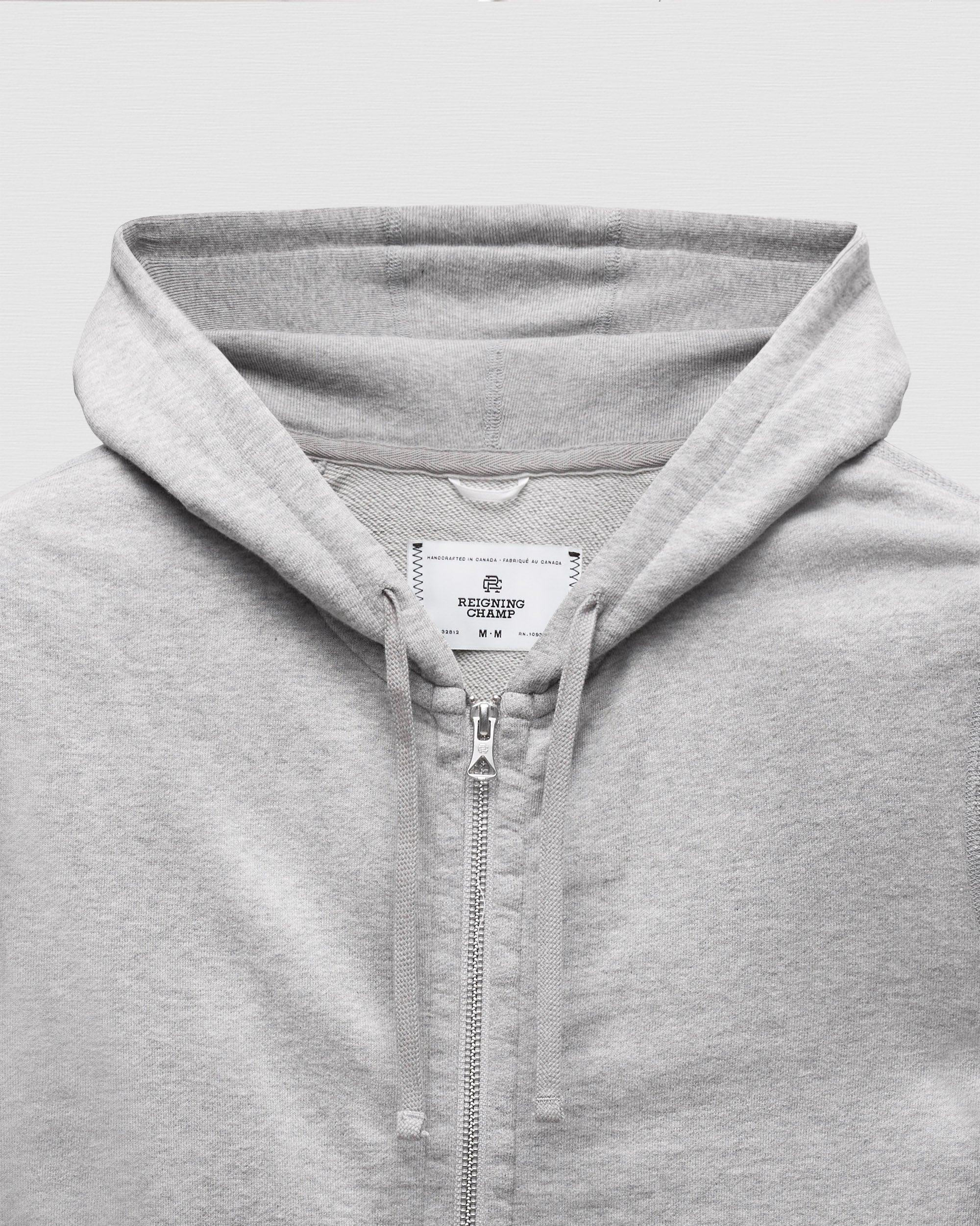 Lightweight Terry Slim Zip Hoodie - Vault Male Product Image
