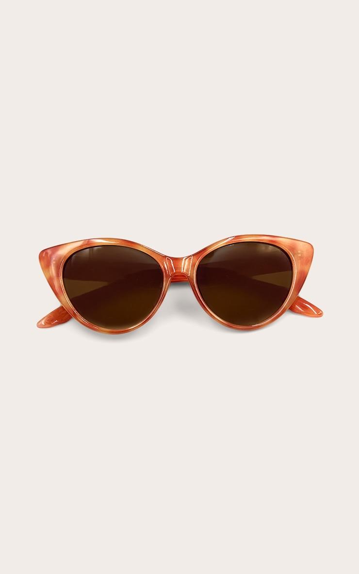 Honey Tortoiseshell Severe Cat Eye Sunglasses Product Image
