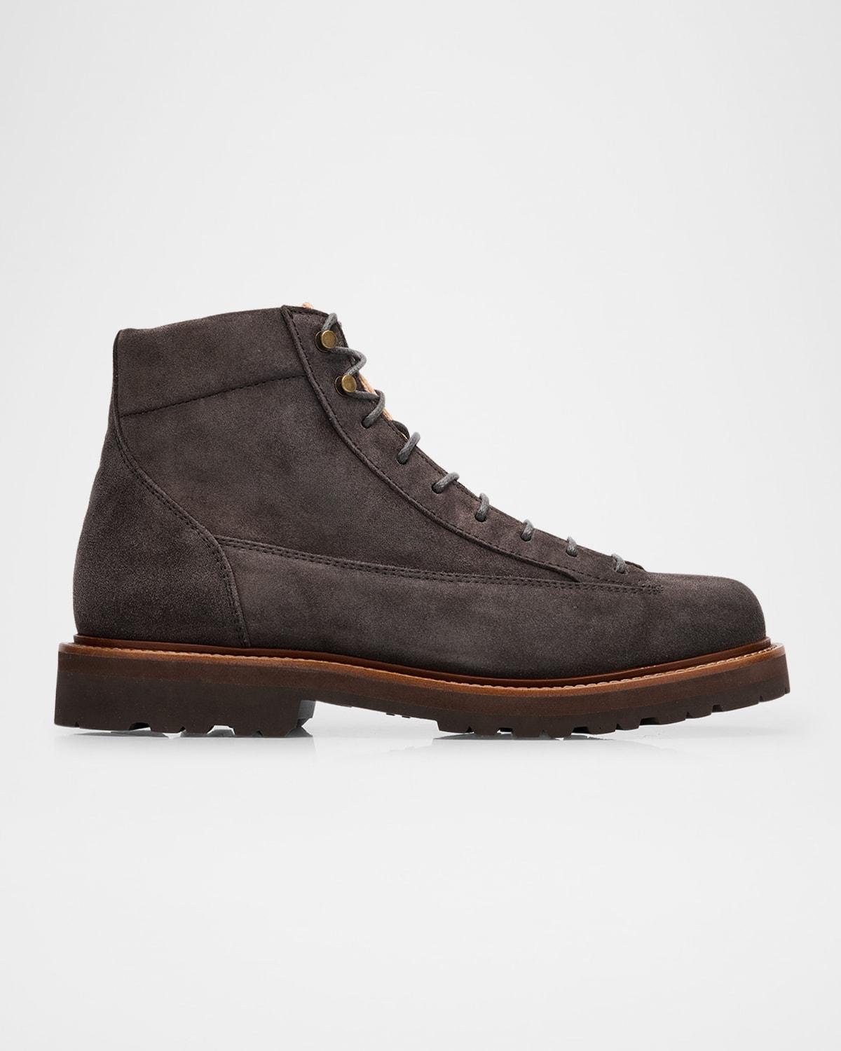 Men's Suede Lace-Up Ankle Boots Product Image