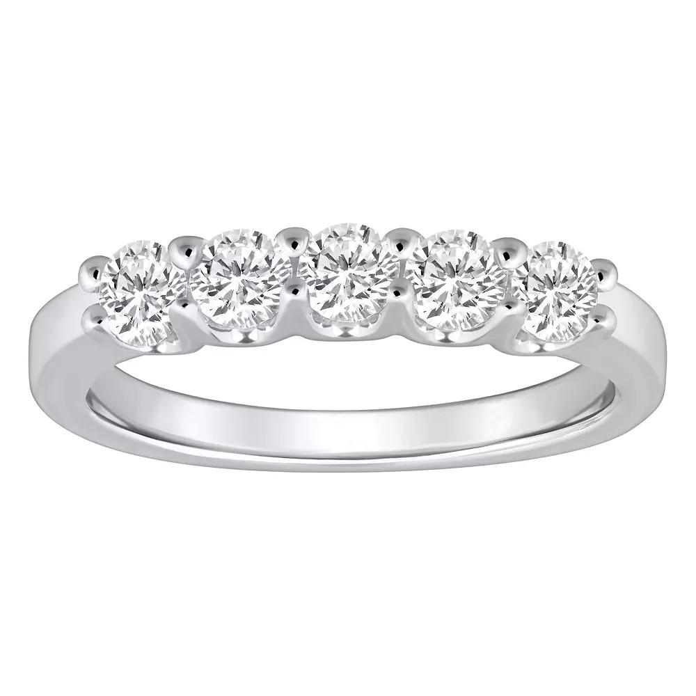 Alyson Layne 14k Gold 3/4 Carat T.W. Diamond 5-Stone Wedding Ring, Womens Pink Product Image