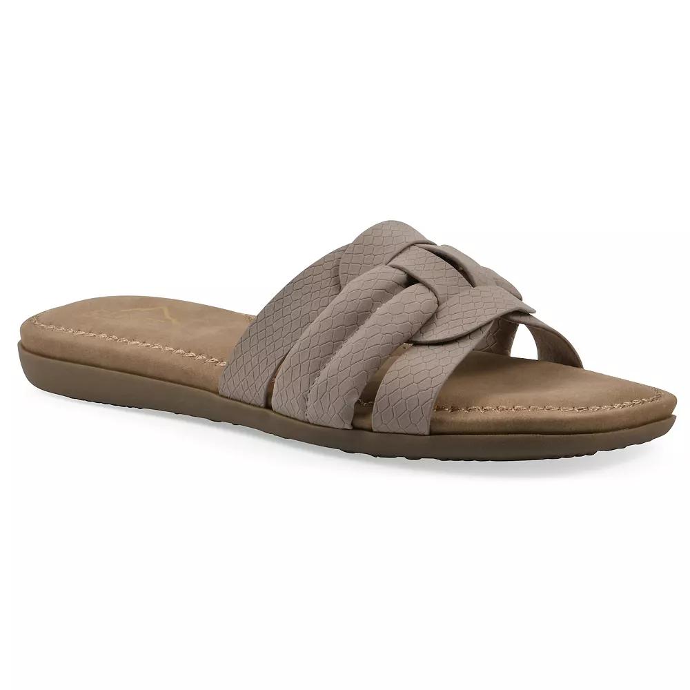 Cliffs by White Mountain Fraley Women's Slide Sandals, Size: 11, Brown Embossed Product Image