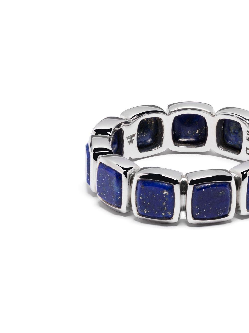 sterling silver cushion lapis ring Product Image