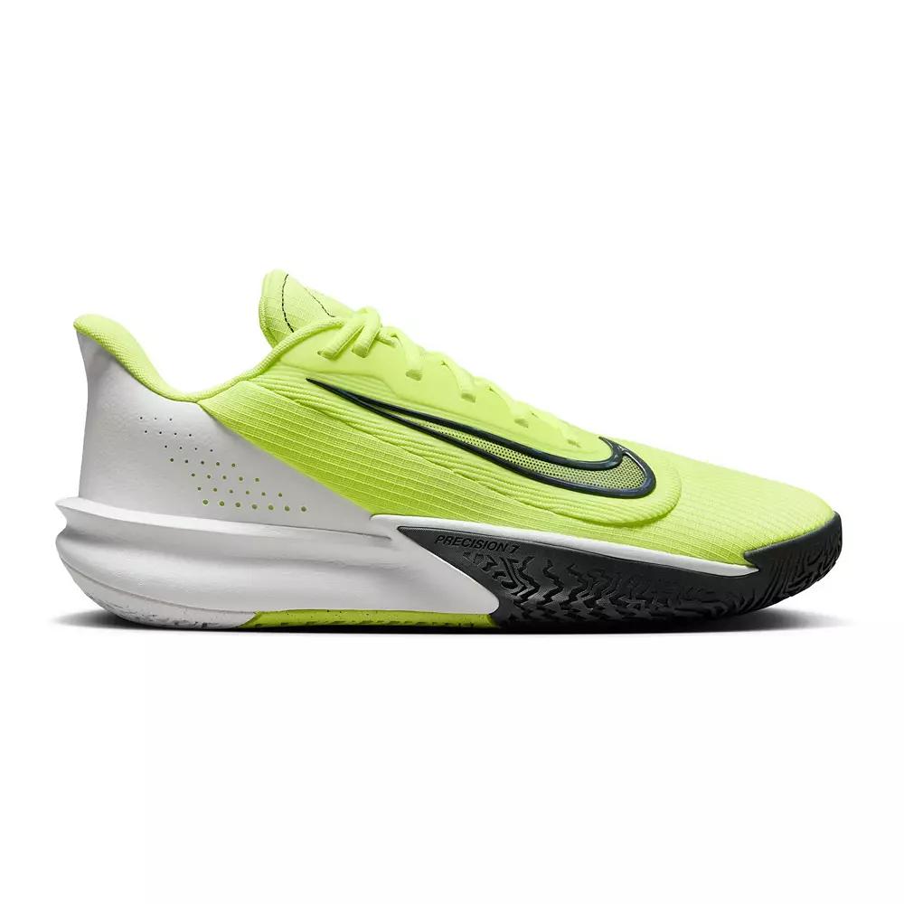 Nike Precision VII Men's Basketball Shoes, Size: 11, Volt Grey Gray Product Image