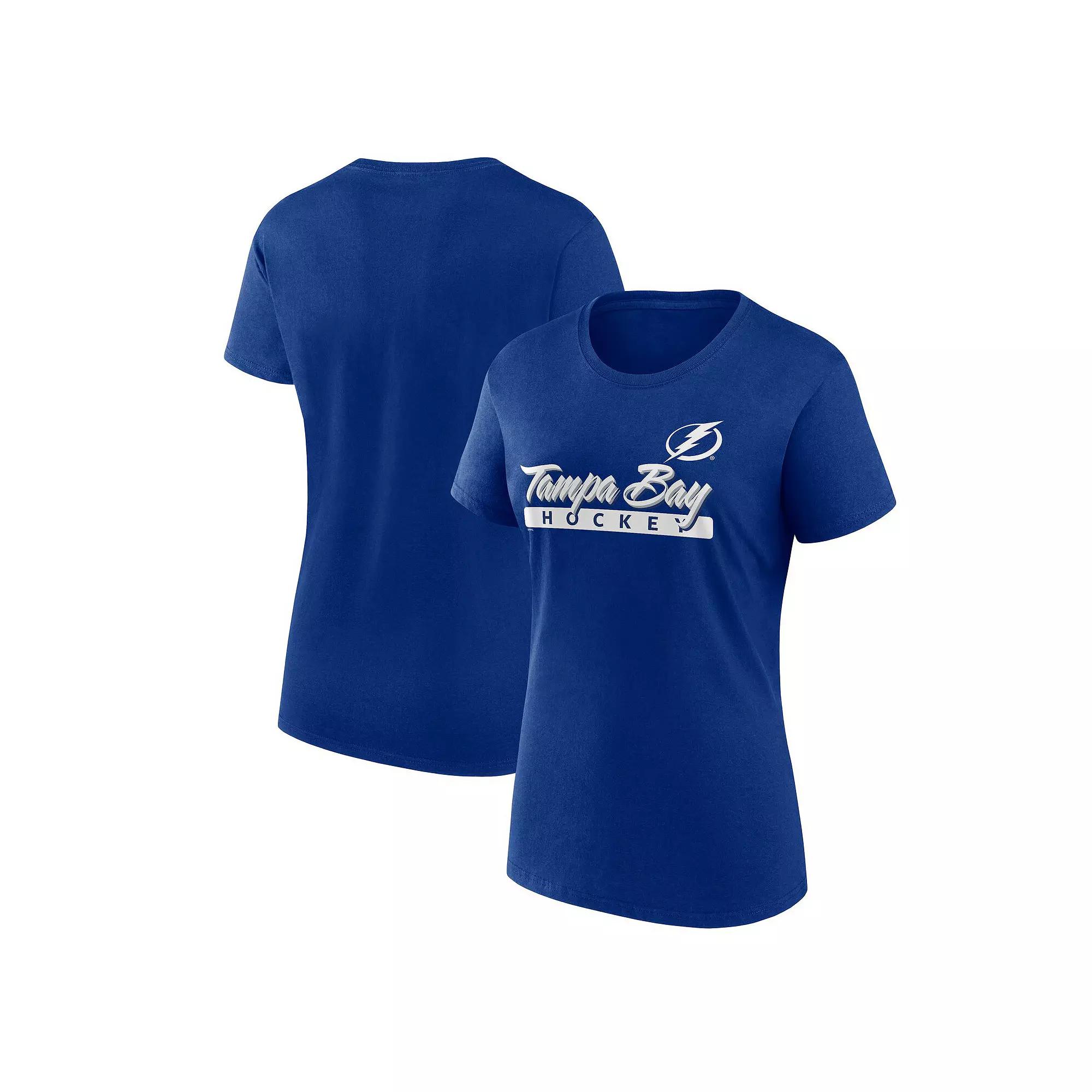 Women's Fanatics Blue Tampa Bay Lightning Risk Cotton T-Shirt, Size: Small, Lgh Blue Product Image