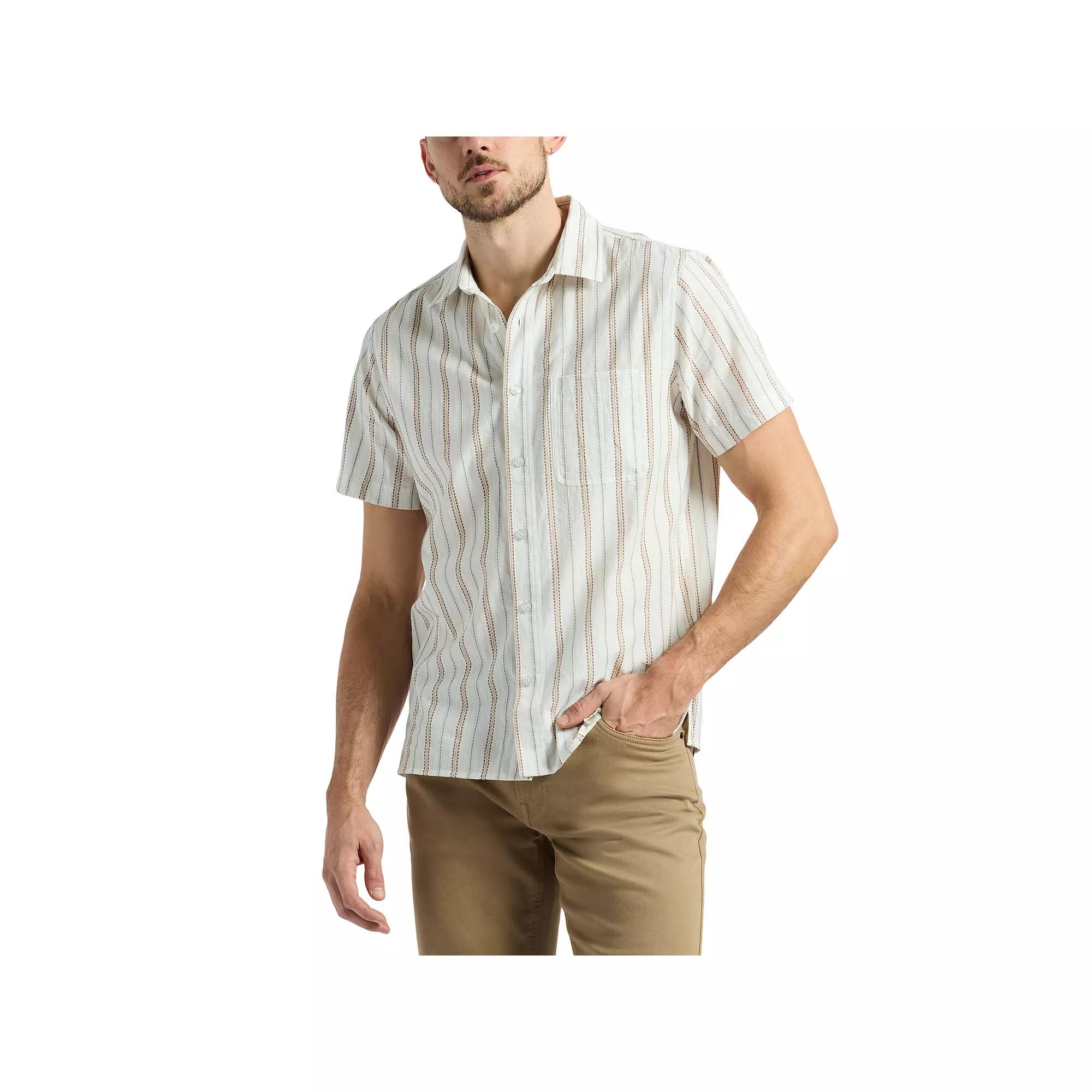 Men's Buffalo Jeans Woven Short Sleeve Button Down Shirt,  Product Image