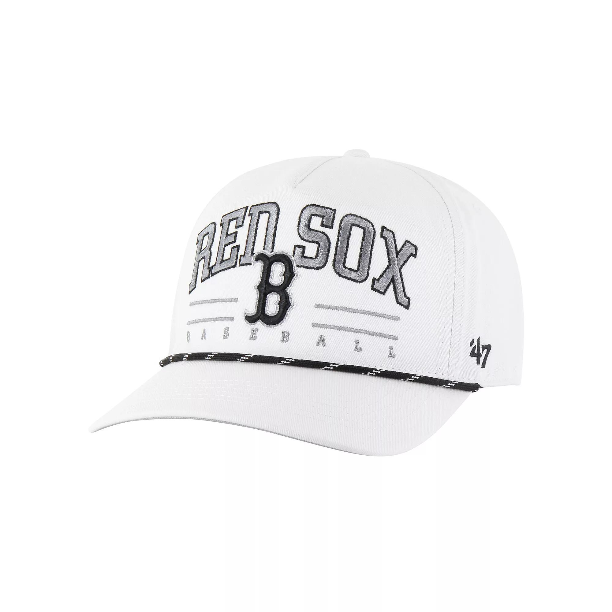 Men's '47 White Boston Red Sox Roscoe Speckle Hitch Adjustable Hat Product Image
