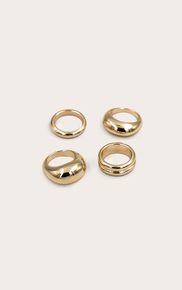 Gold Chunky Multi-pack Rings Product Image