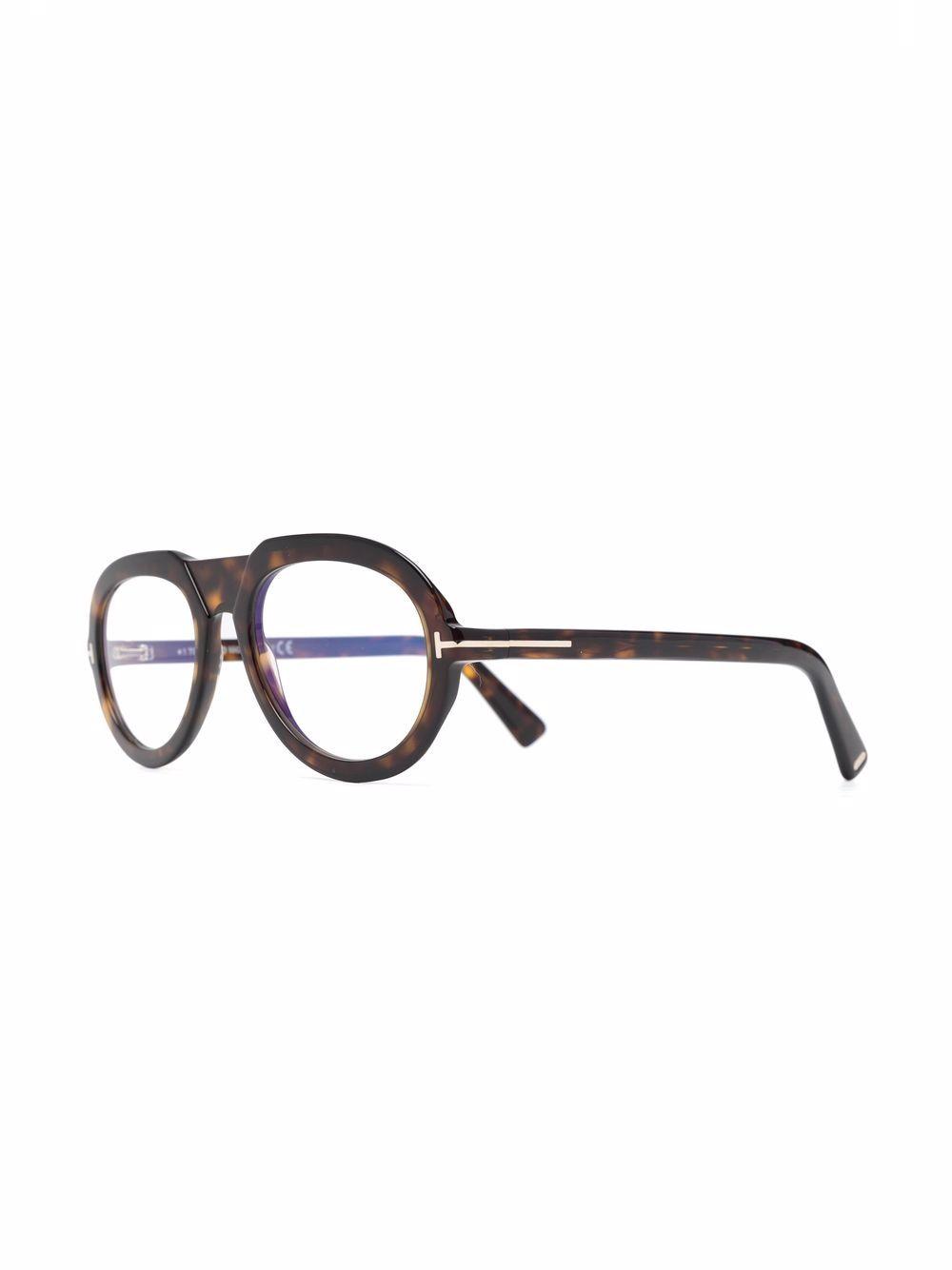 tortoiseshell-effect pilot-frame sunglasses  Product Image