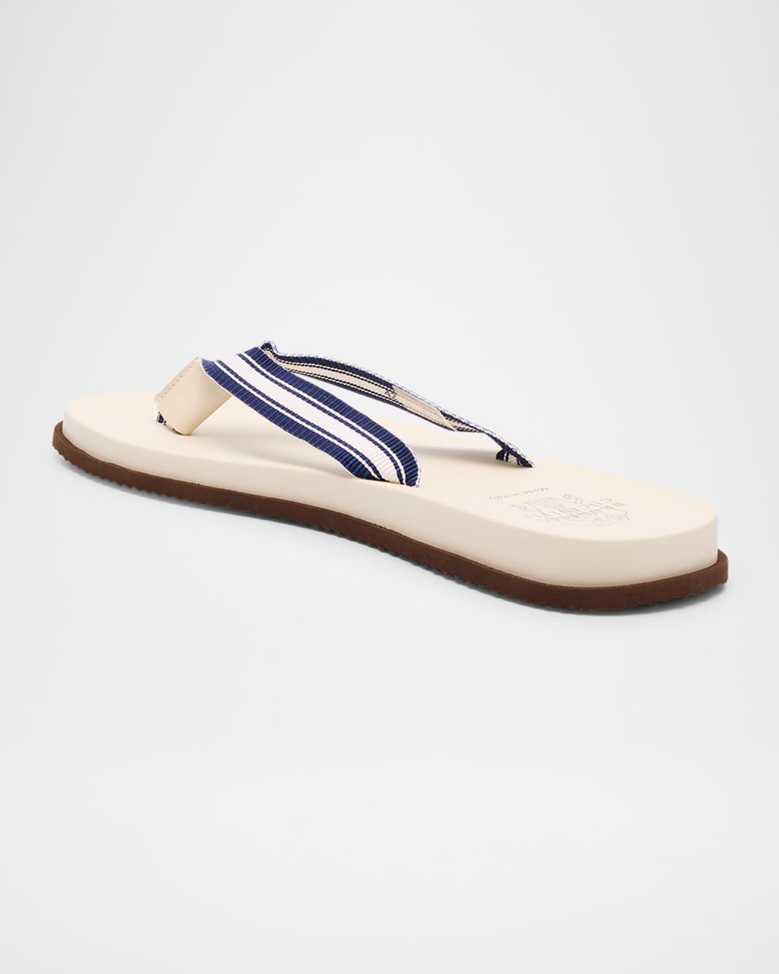 Men's Rubber Grosgrain and Leather Flip Flops Product Image