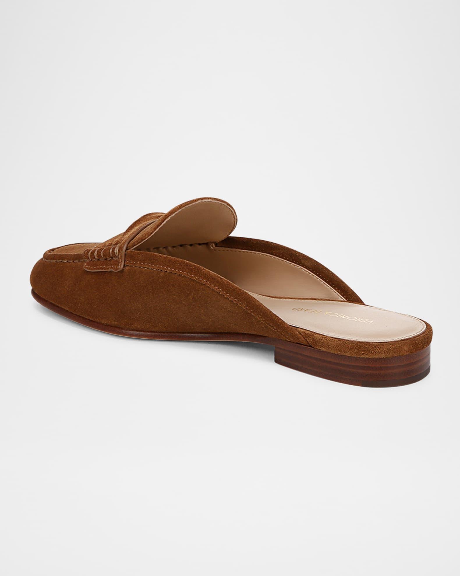 Suede Penny Loafer Mules Product Image