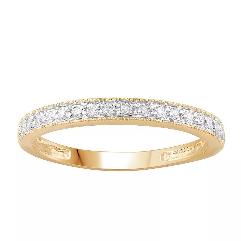Diamond Medley 10k Gold 1/10 Carat T.W. Diamond Band Ring, Women's,  Product Image