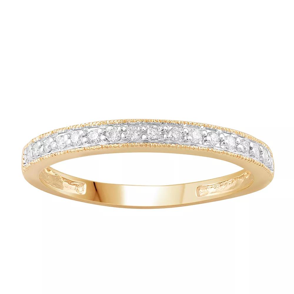 Diamond Medley 10k Gold 1/10 Carat T.W. Diamond Band Ring, Women's,  Product Image