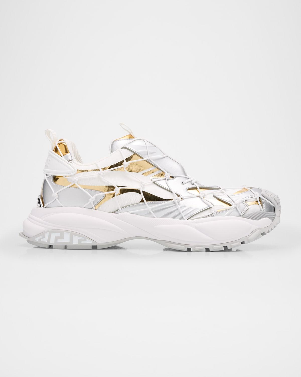 Mens Metallic Netted Sneakers Product Image