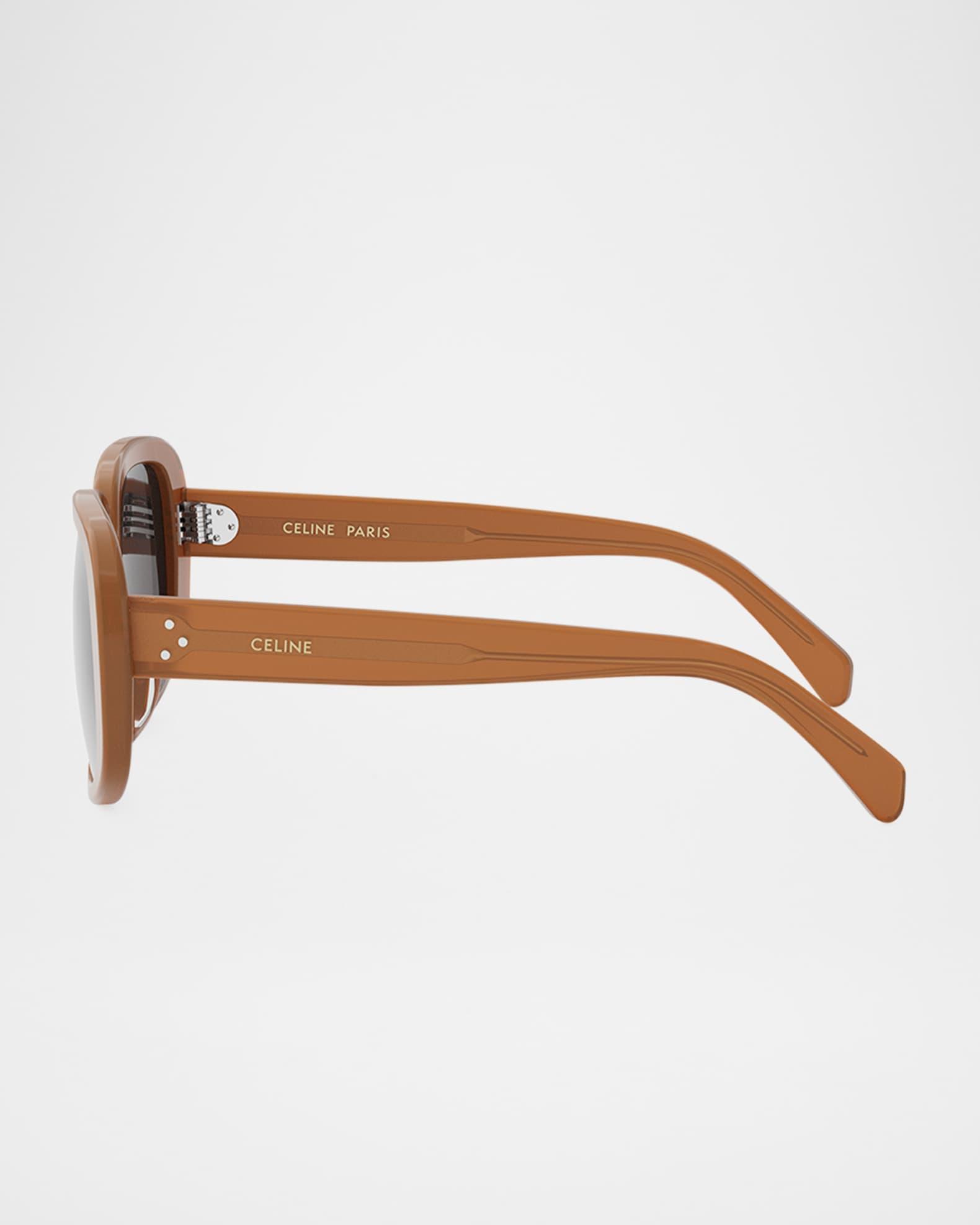 Bold 3 Dots Acetate Shield Sunglasses Product Image