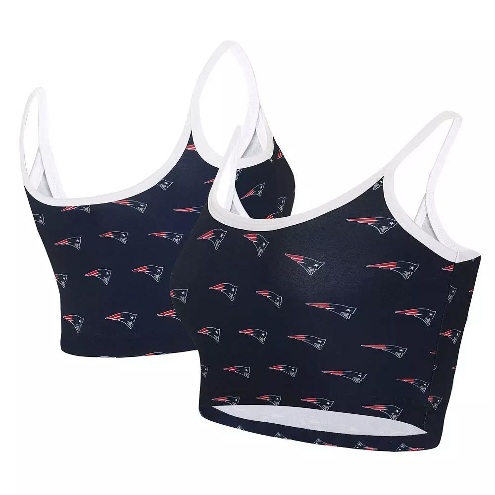 Women's Concepts Sport Navy New England Patriots Gauge Lounge Bralette, Size: Medium, Blue Product Image