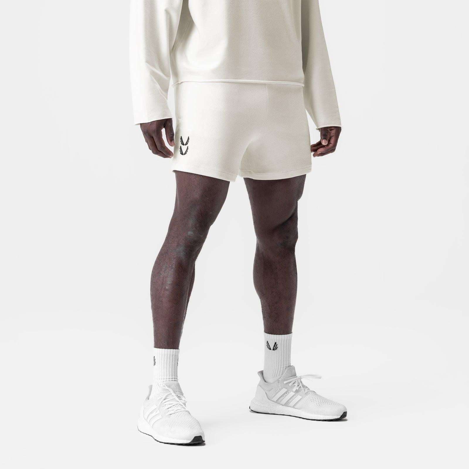 0954. Waffle Knit Sweat Short - Cream Male Product Image