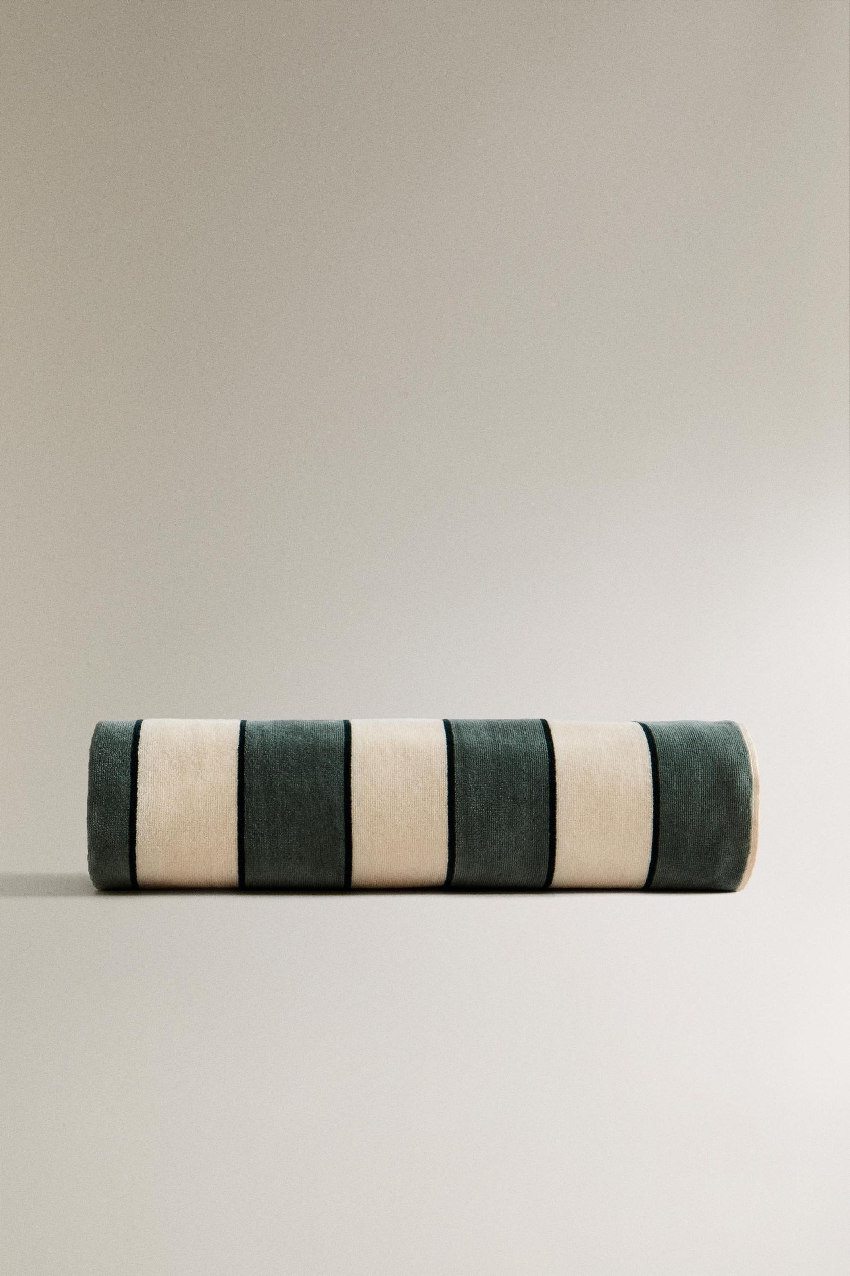 STRIPED VELOUR BEACH TOWEL Product Image