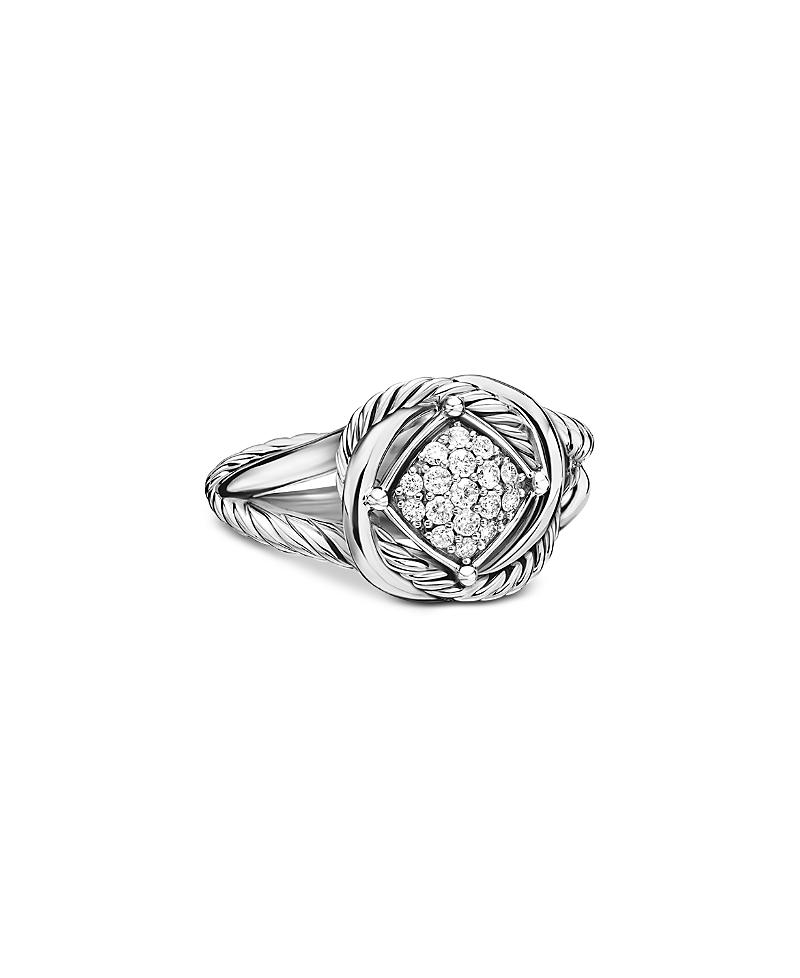Infinity Ring with Diamonds in Silver, 13mm Product Image