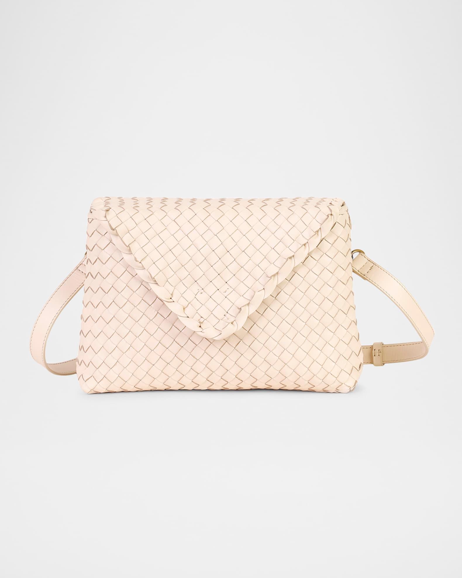 Jamie Envelope Woven Leather Clutch Bag Product Image