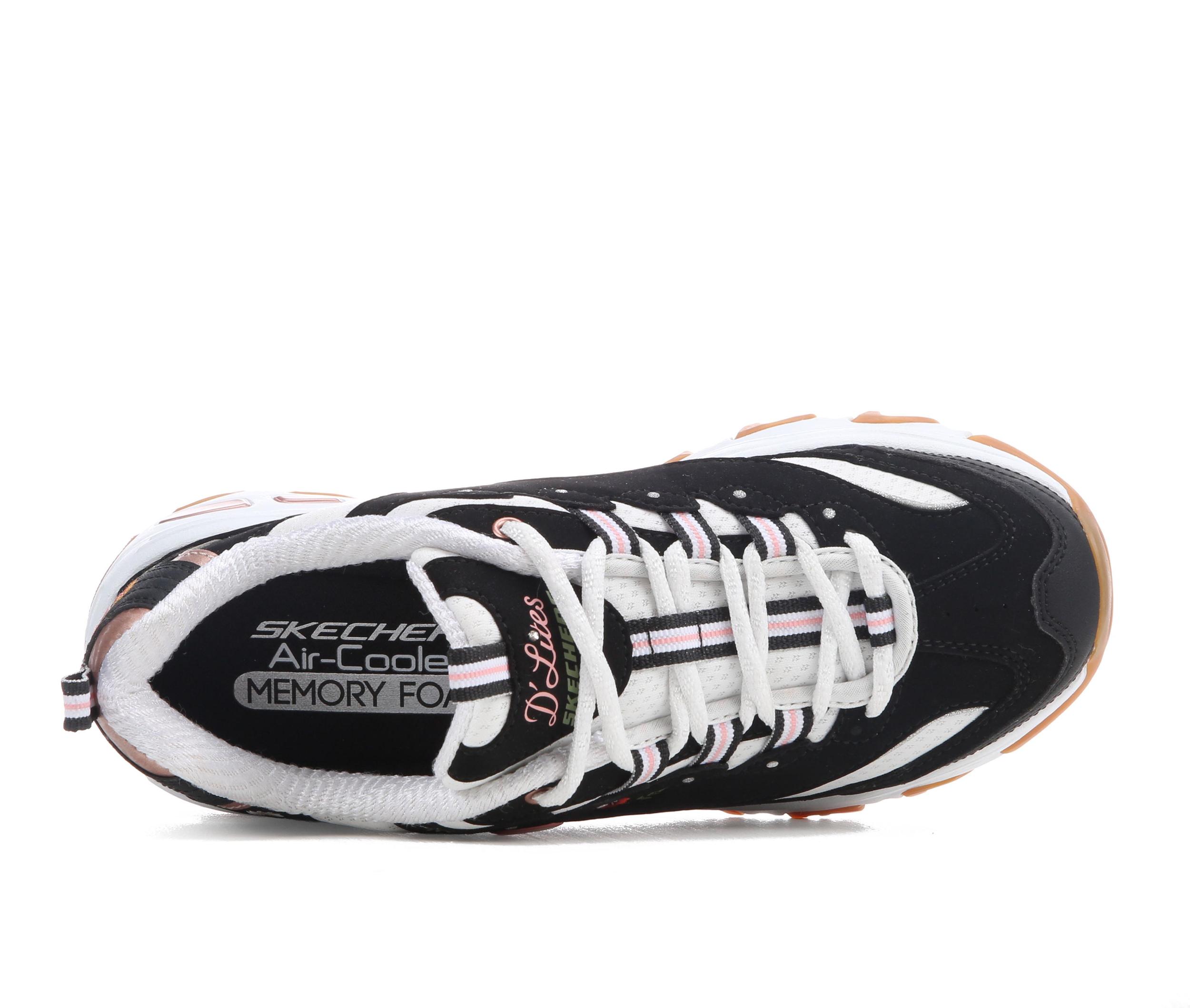 Women's Skechers 150553 Dlites Floral Sneakers Product Image