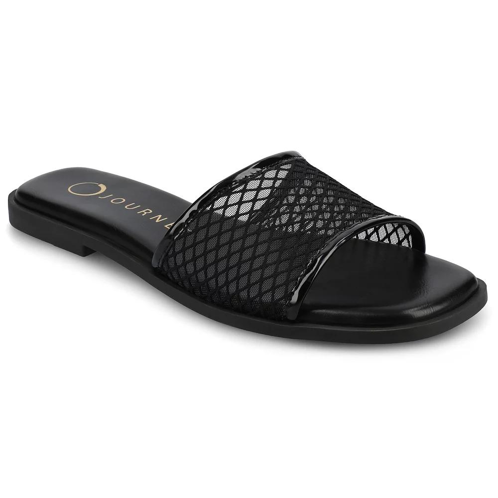 Journee Breckley Women's Slip On Flat Sandals,  Product Image