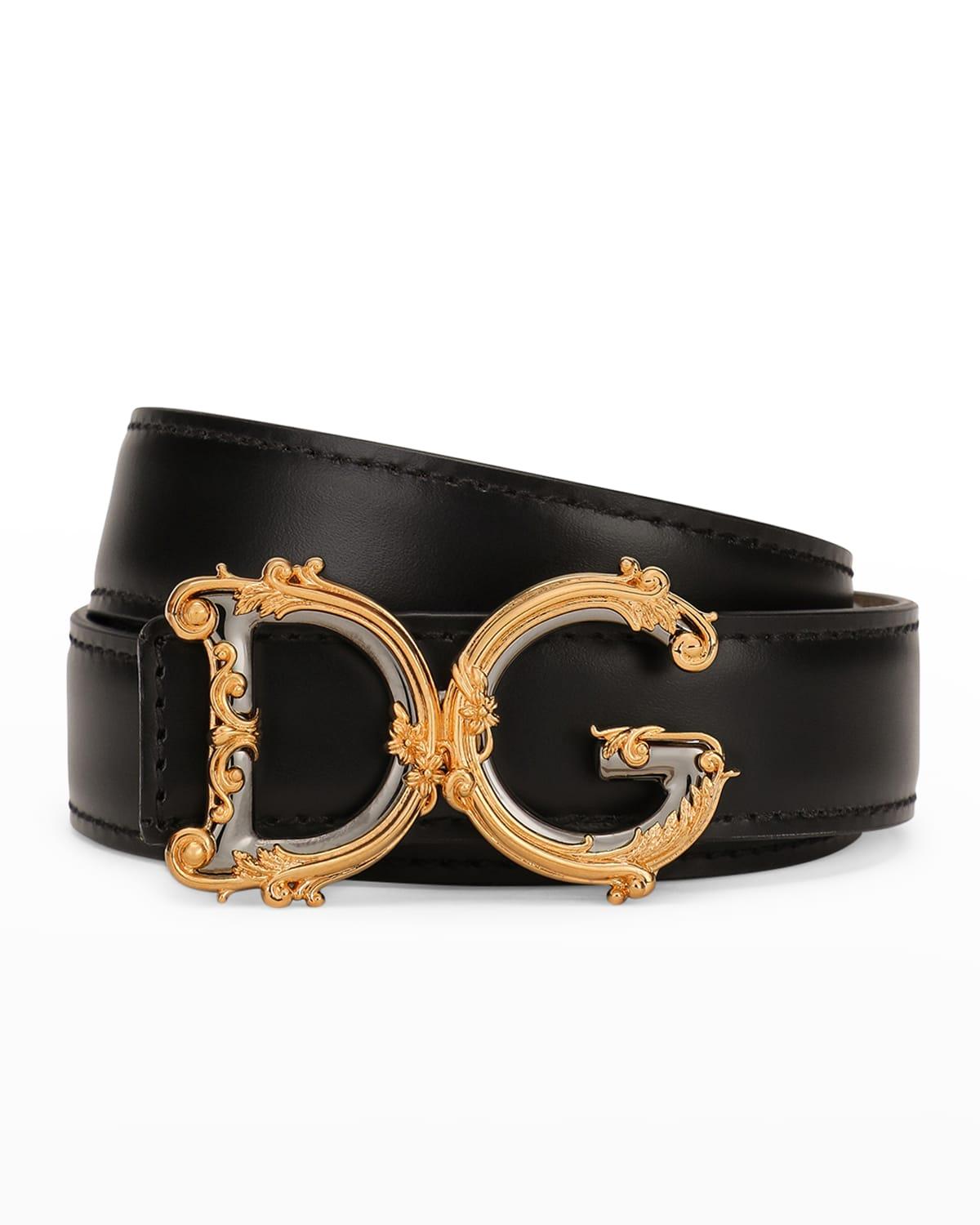 Womens Baroque Logo Leather Belt Product Image