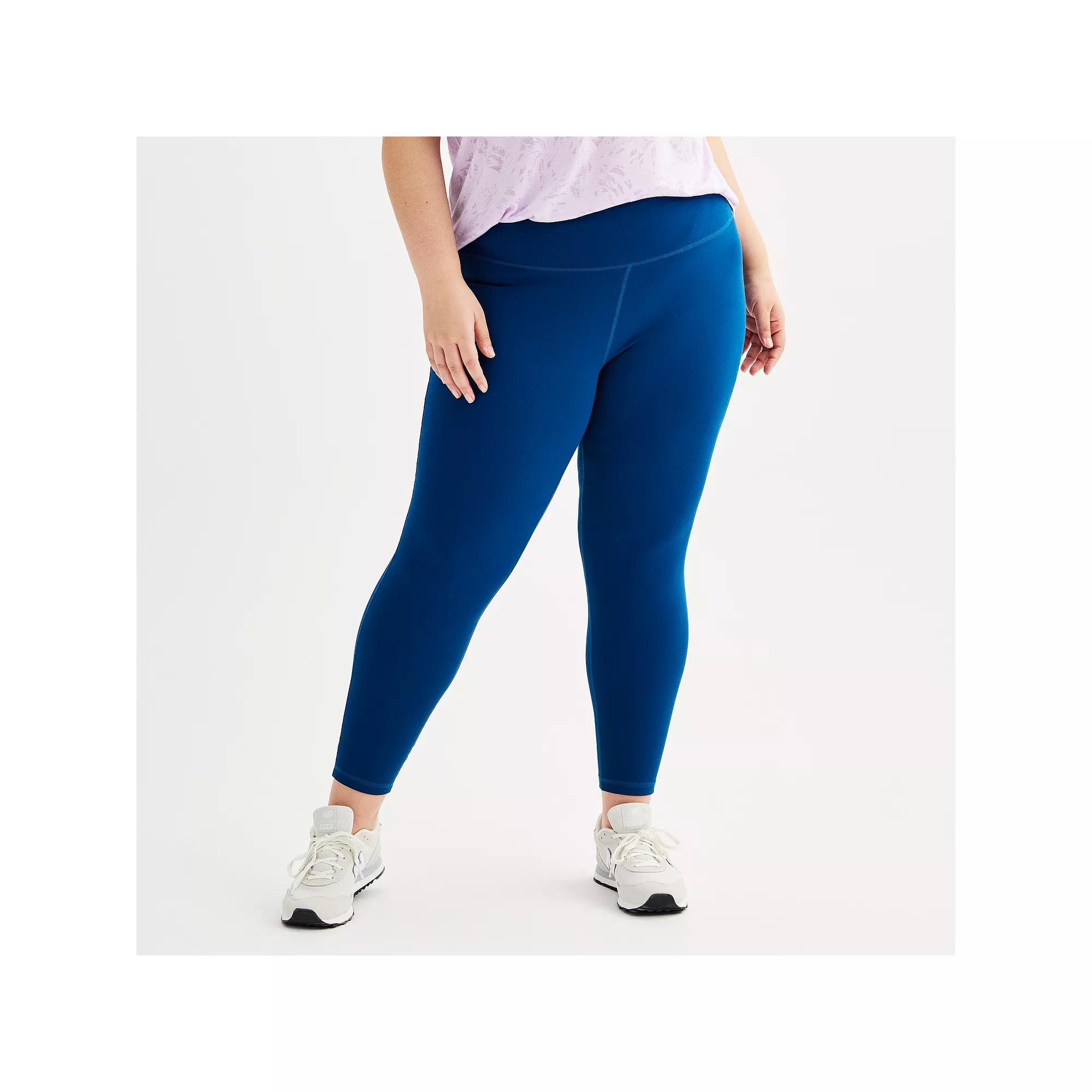 Plus Size Tek Gear® Essential Soft 7/8 Leggings, Women's, Size: 2XL, Mineral Black Product Image