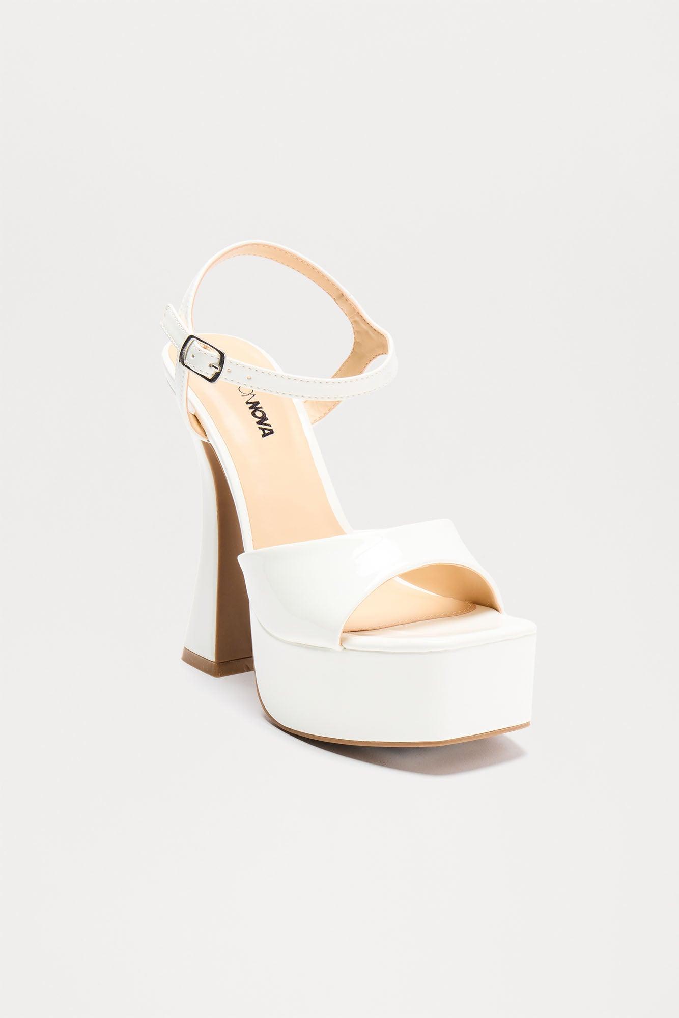 A Special Thing Heeled Sandals - White Product Image
