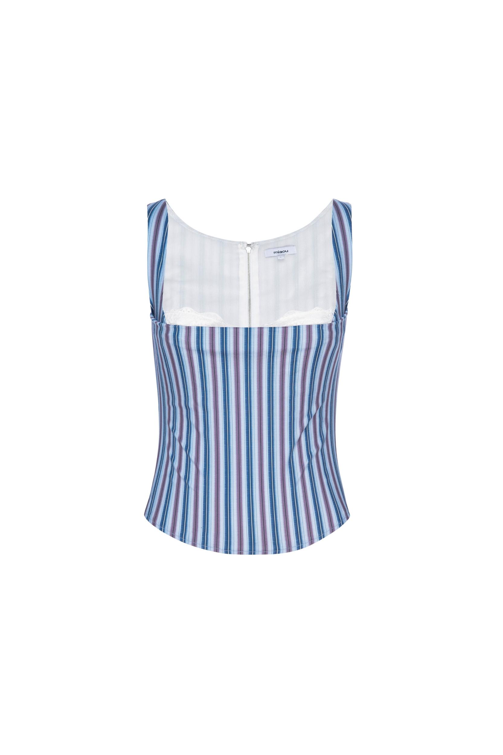 BOBBY CORSET - BLUE STRIPE Product Image