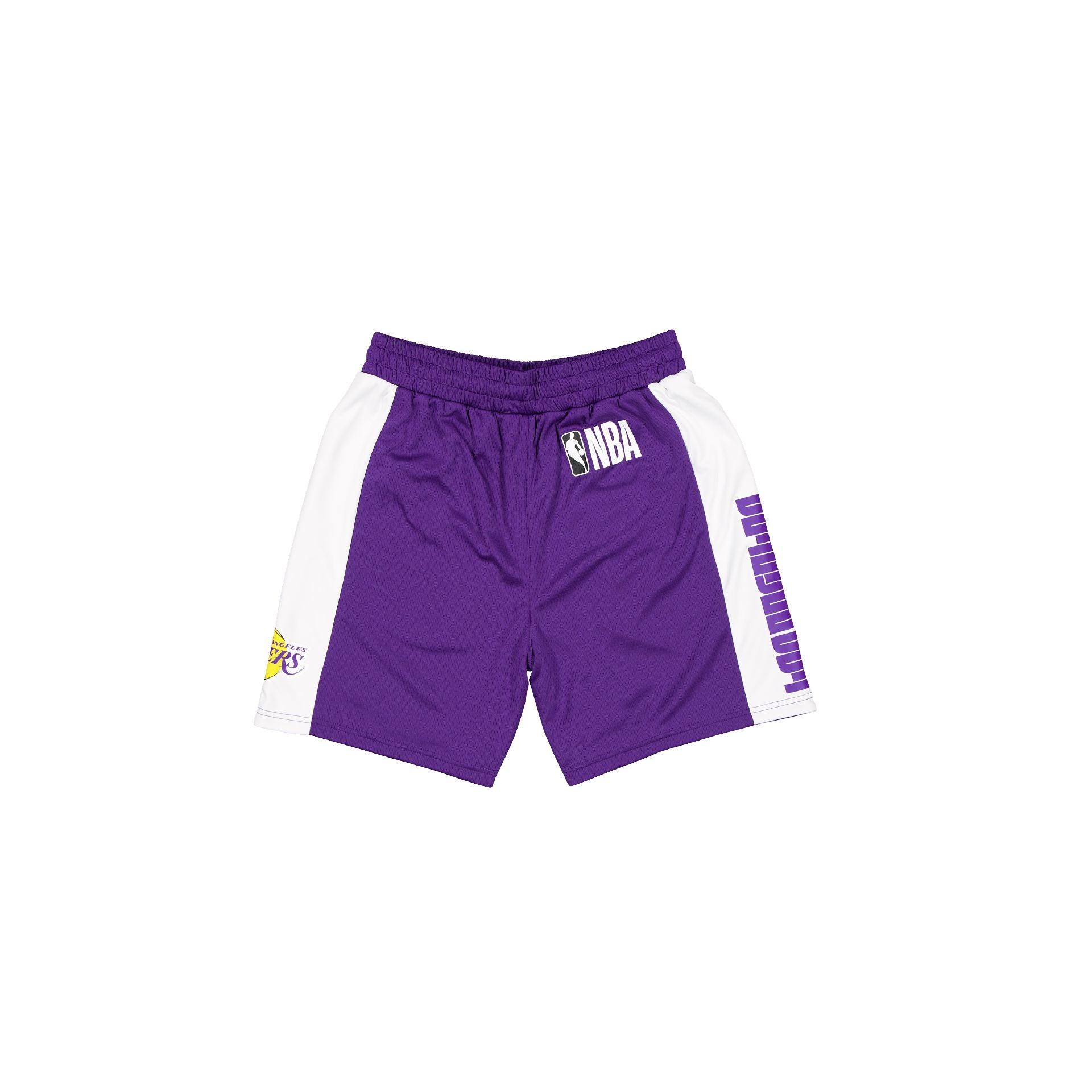 Los Angeles Lakers Purple Graphic Mesh Shorts Male Product Image