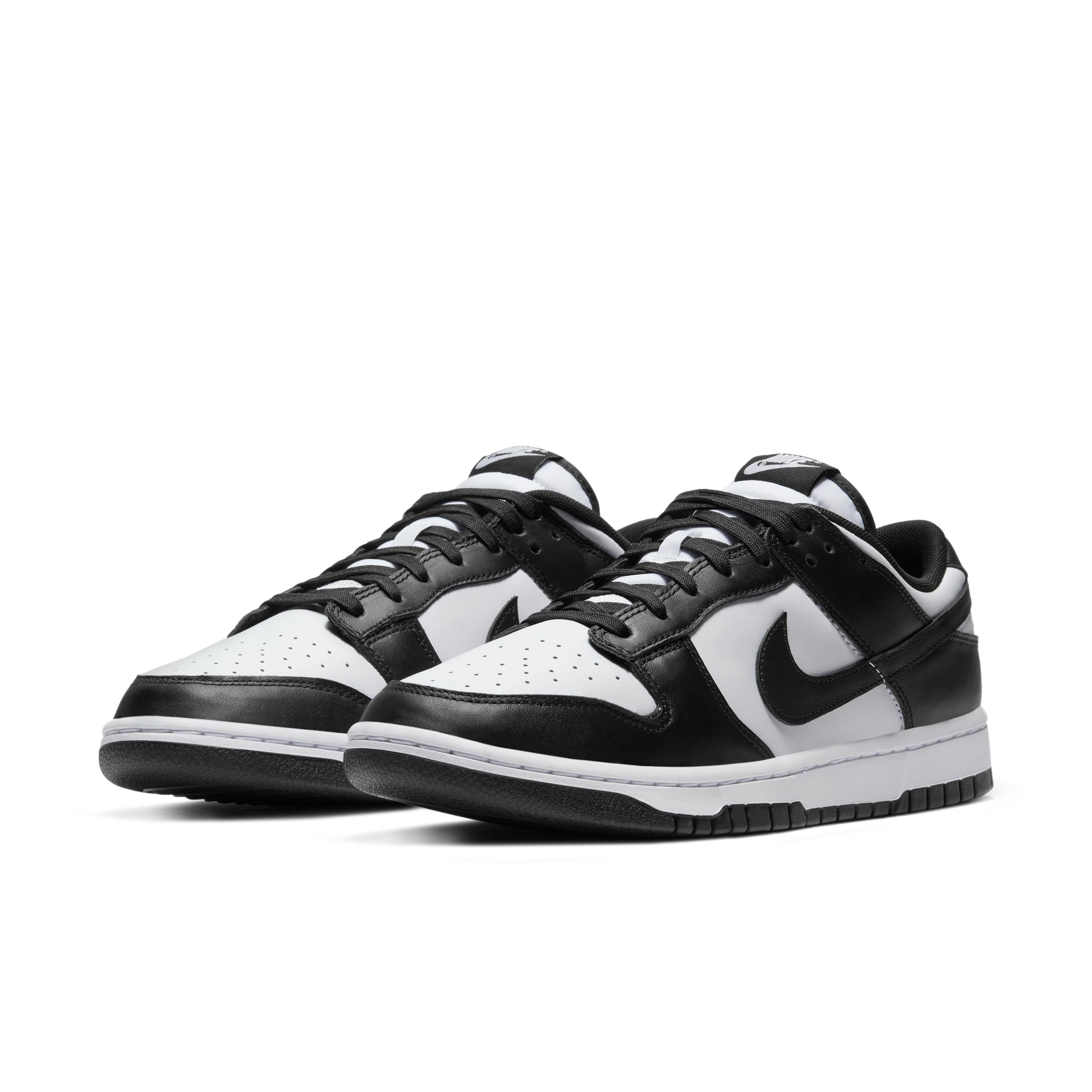 Nike Mens Nike Dunk Low Retro - Mens Shoes White/Black/White Product Image