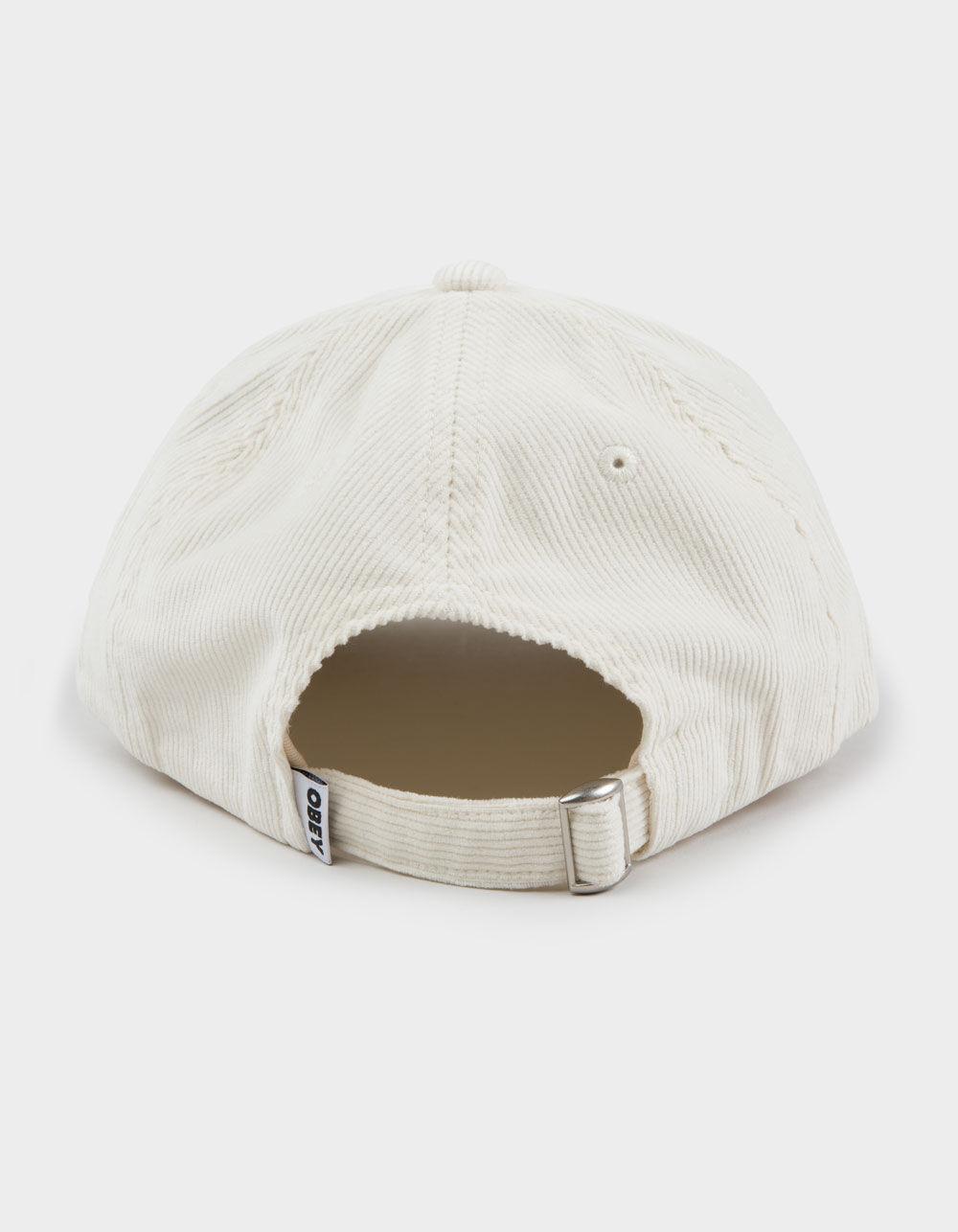 OBEY Lowercase 6 Panel Corduroy Strapback Hat - BROWN Product Image