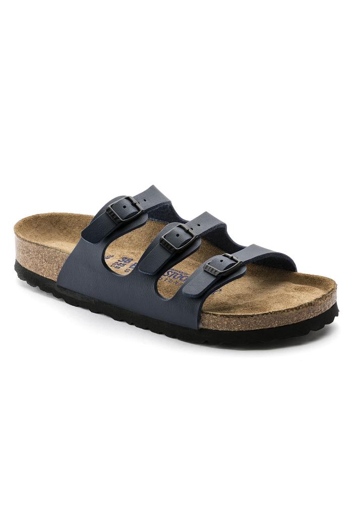 Birkenstock Florida Birko-Flor Regular Width in Blue Product Image