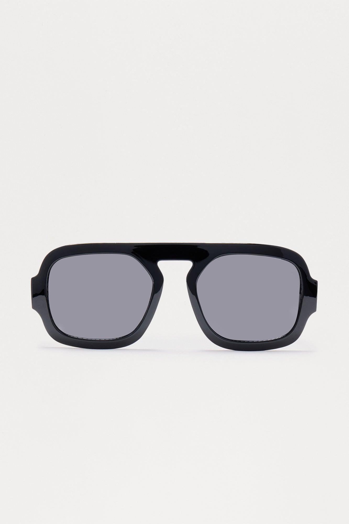Sunday Vibes Shield Sunglasses - Black Female Product Image