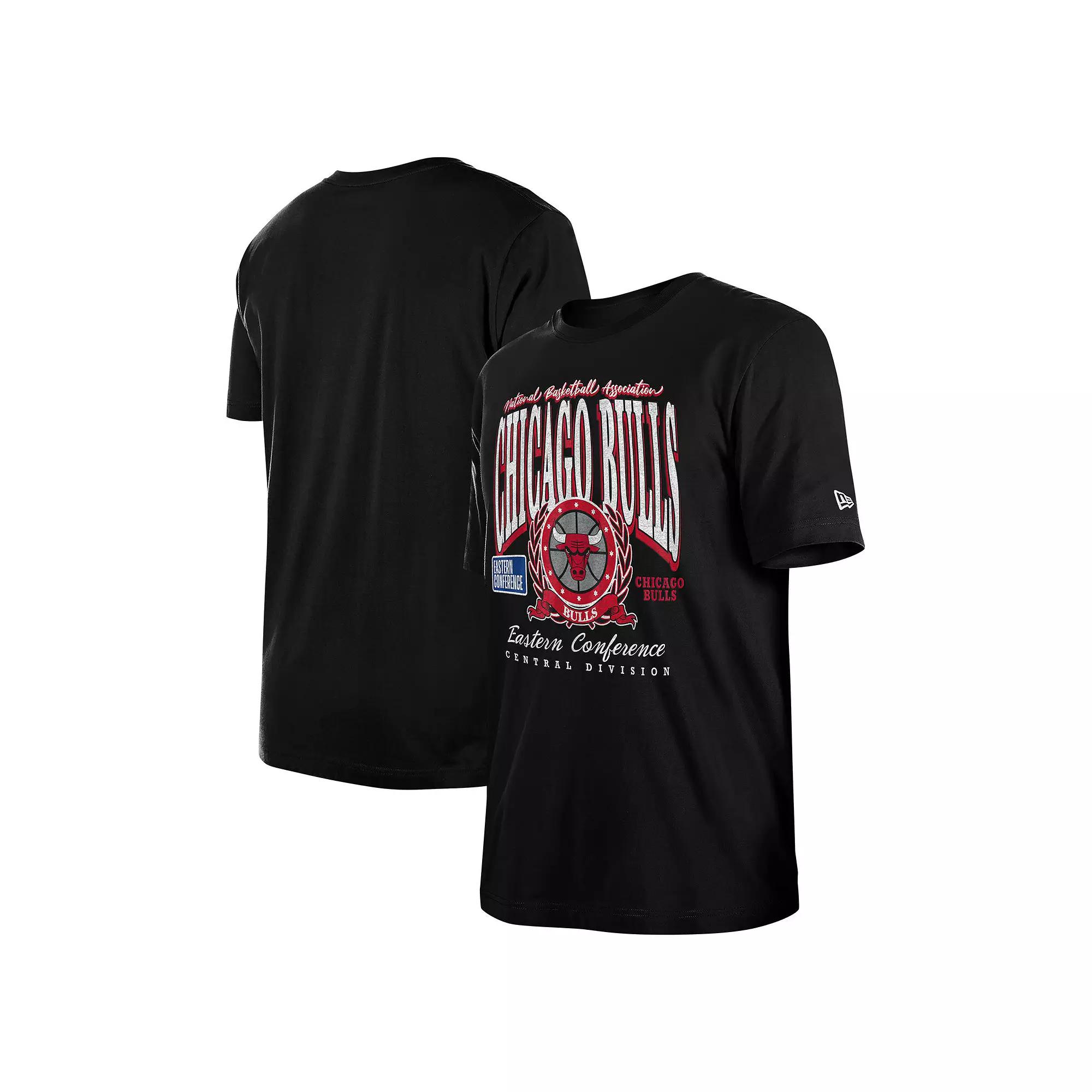 Unisex New Era  Black Chicago Bulls Oversized Essentials Boxy T-Shirt, Adult Unisex, Size: Medium Product Image