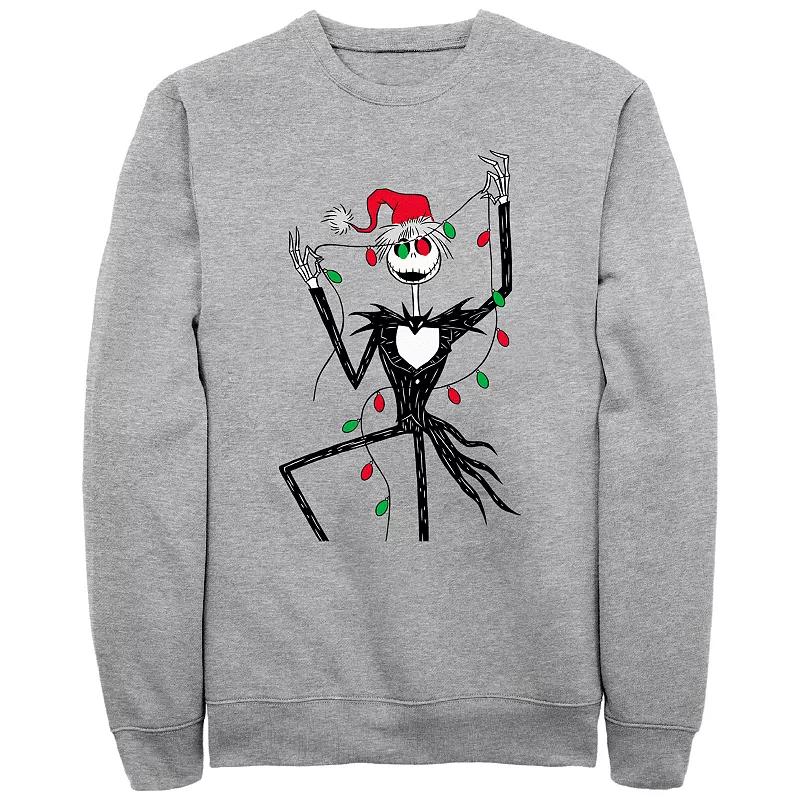 Disney's The Nightmare Before Christmas Big & Tall Jack With Xmas Lights Graphic Fleece Pullover, Men's,  Product Image