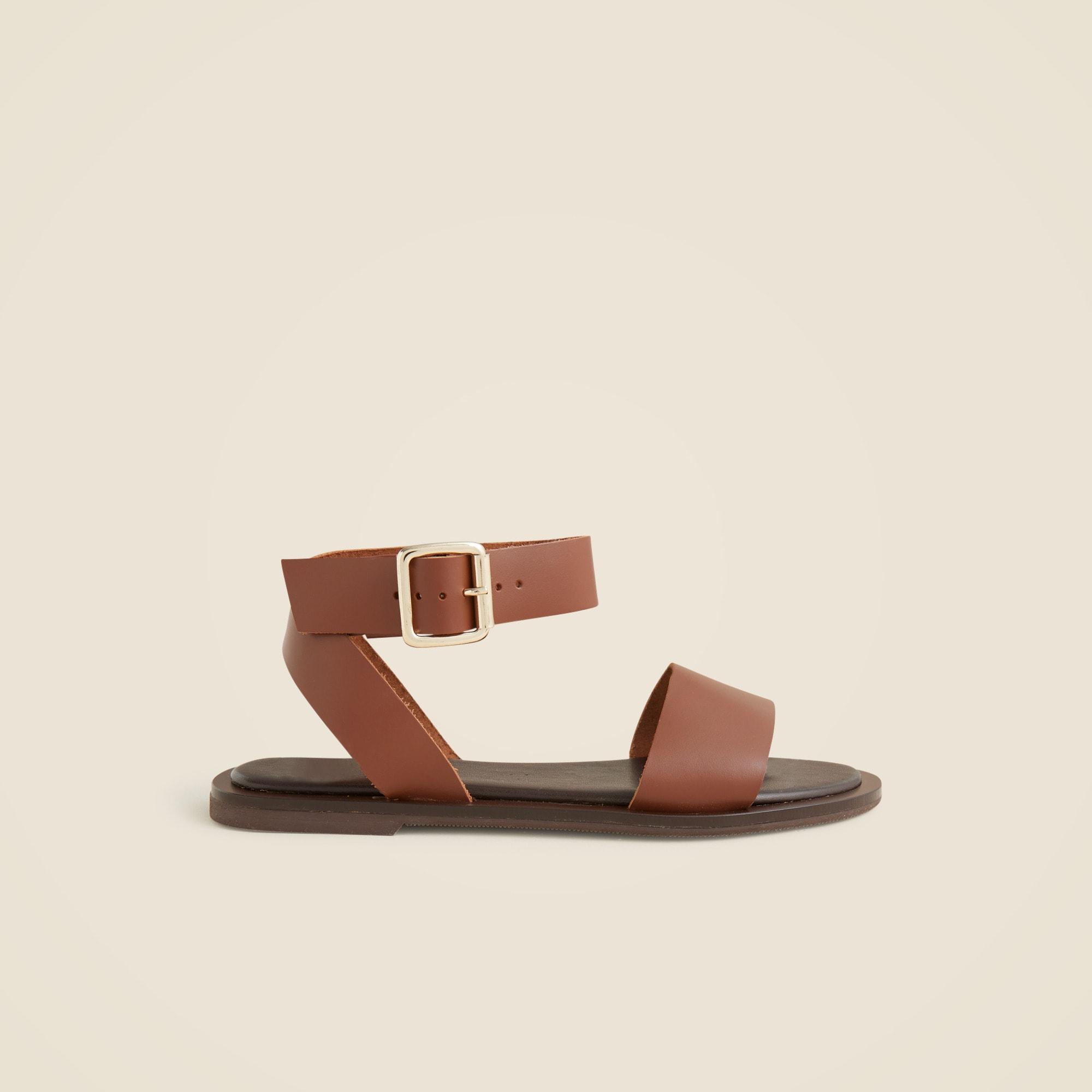 Carsen Made-in-Italy ankle-strap sandals in leather Product Image