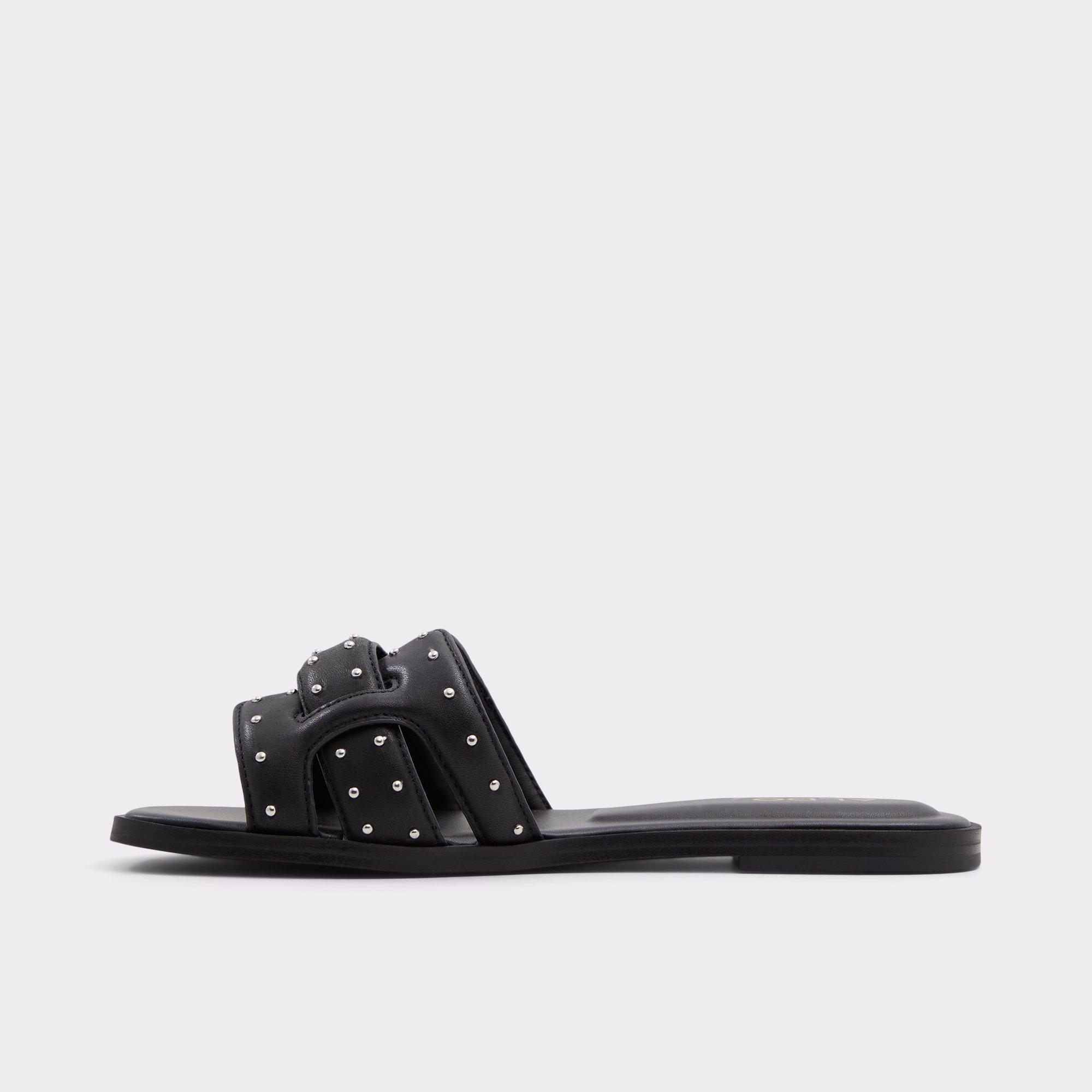 Theao Black Women's Flat Sandals | ALDO US Product Image