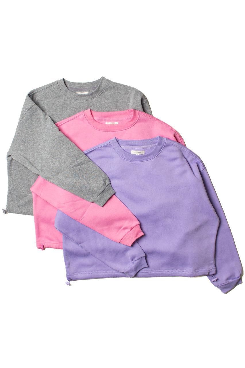 Drawstring Crop Sweatshirt Product Image