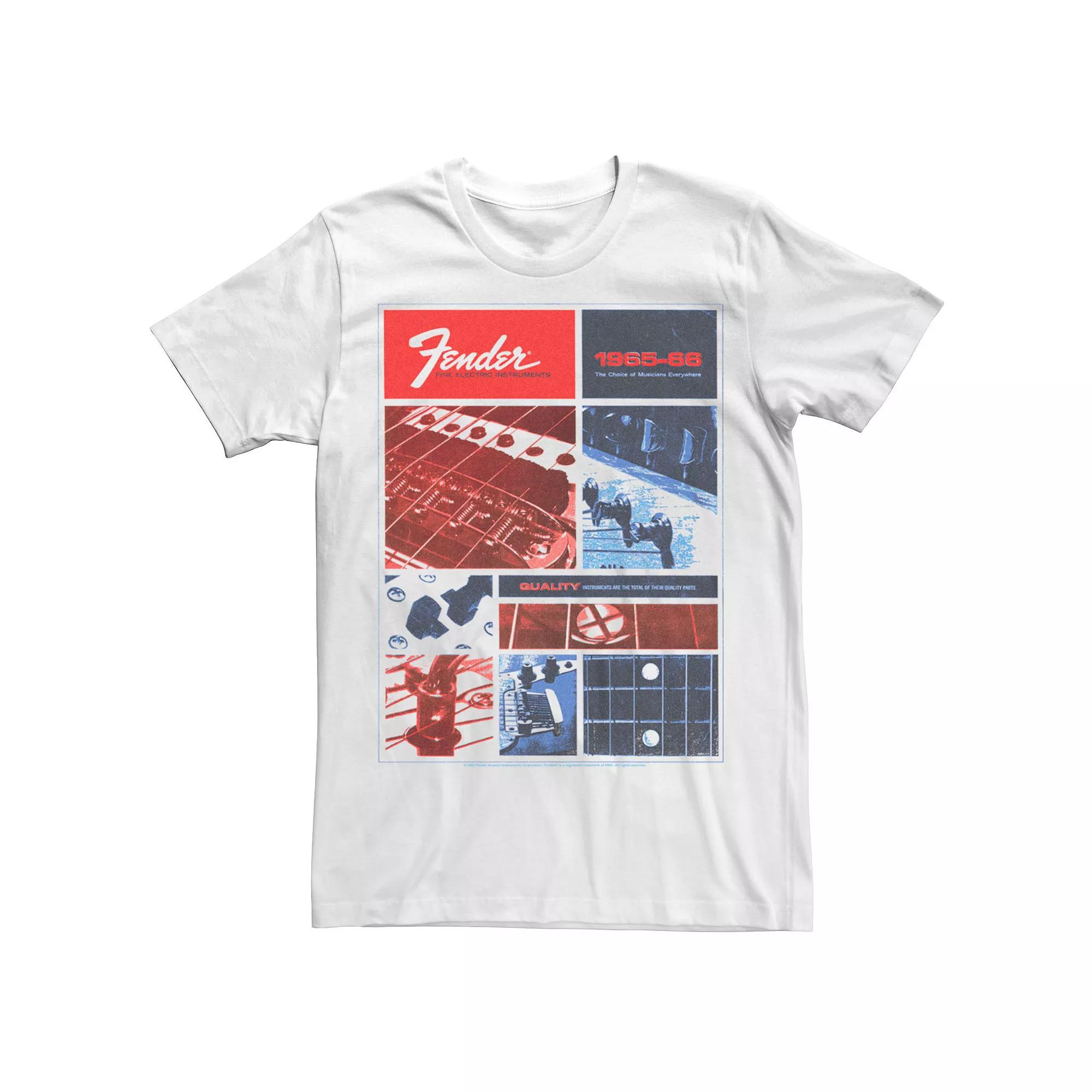 Men's Fender Red White And Blue Vintage Ad Graphic Tee,  Product Image