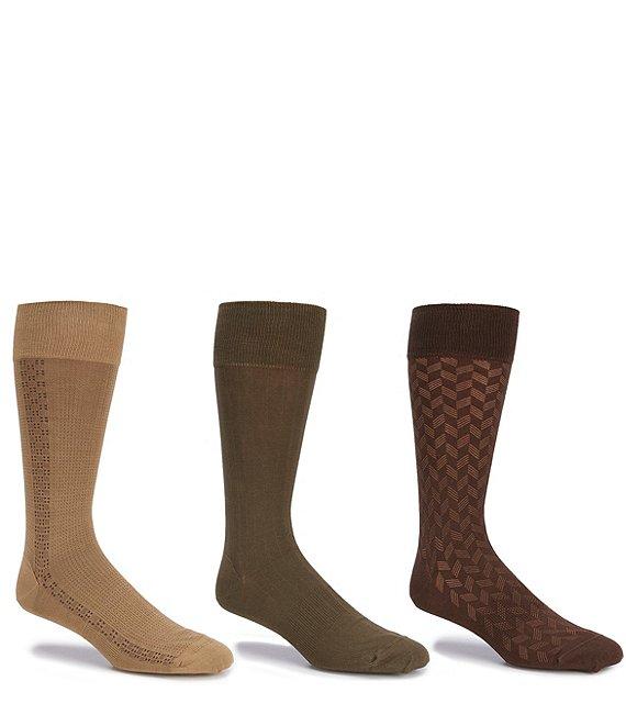 Gold Label Roundtree & Yorke Assorted Pattern & Solid Crew Socks 3-Pack Product Image