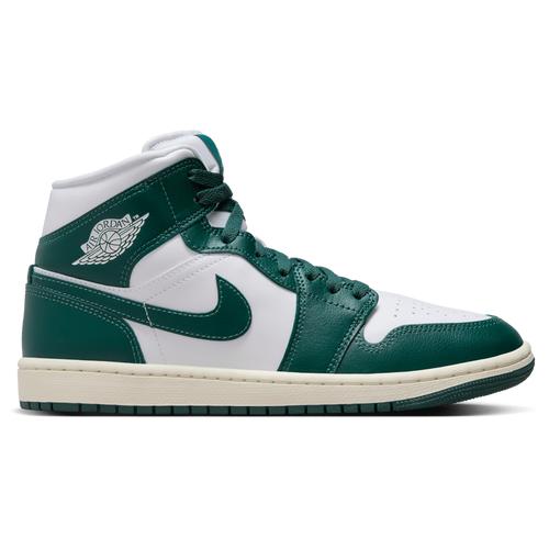 Jordan Womens Jordan AJ 1 Mid - Womens Basketball Shoes Oxidized Green/White/Sail Product Image