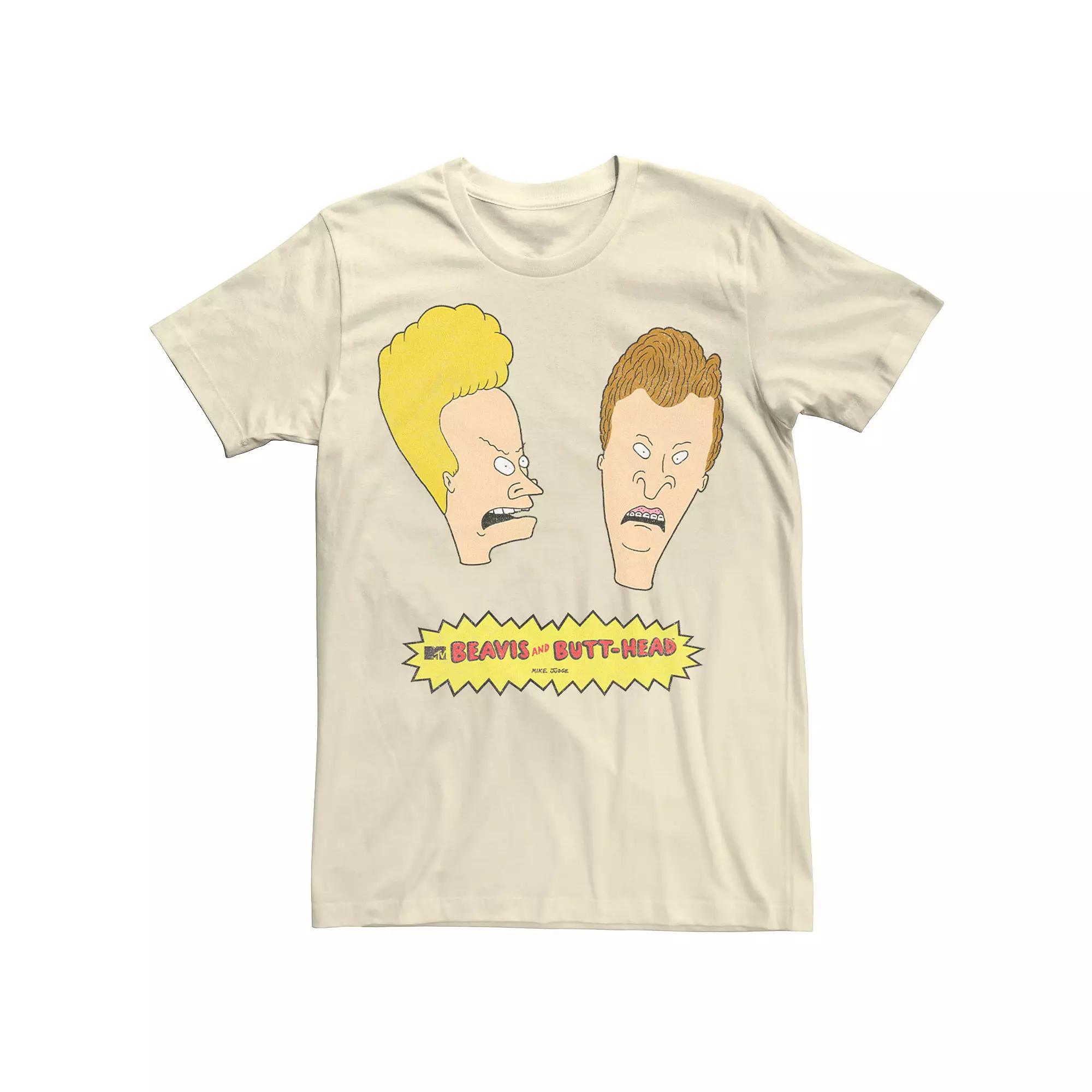 Men's Beavis And Butthead Large Faces Portrait Tee,  Product Image