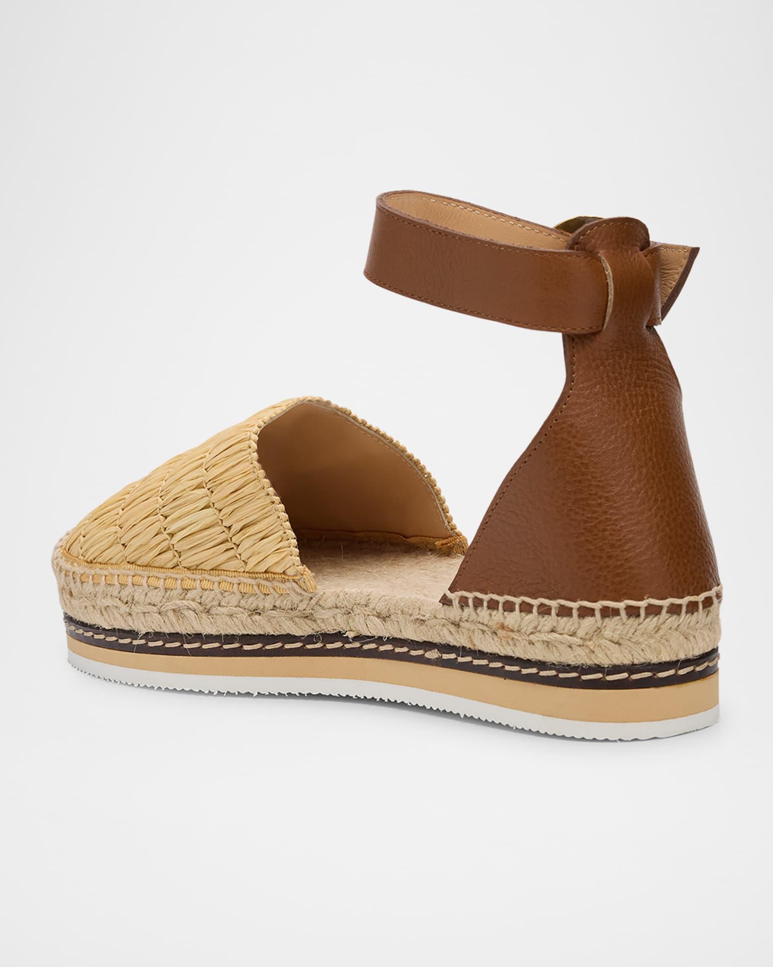 Lily Raffia and Leather Espadrilles Product Image