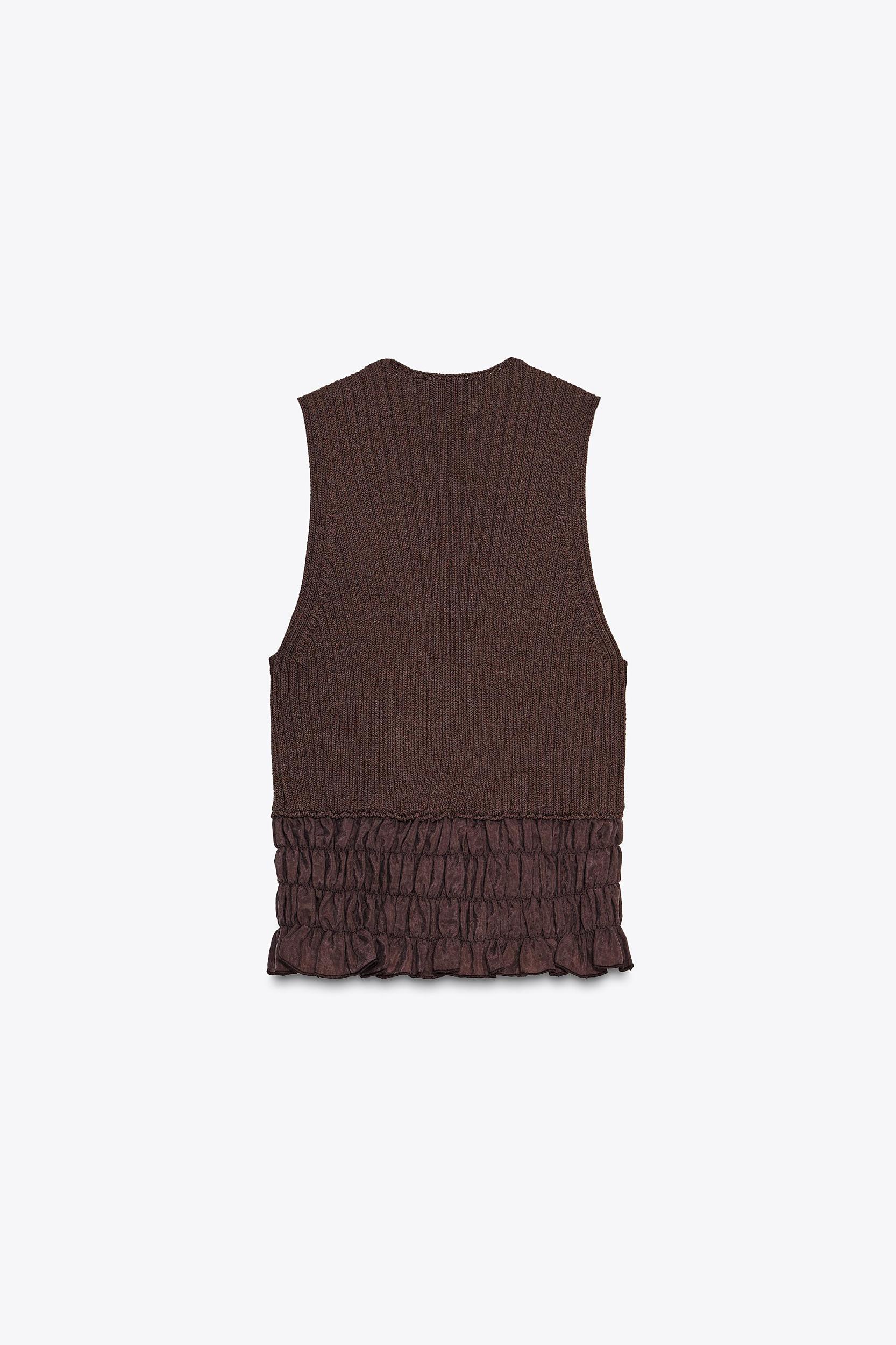 RUFFLED KNIT TOP Product Image