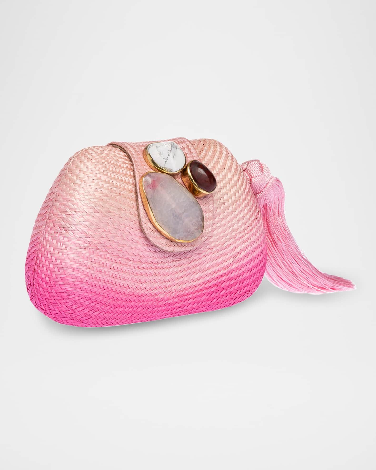 Tamu Stone Tassel Woven Clutch Bag Product Image